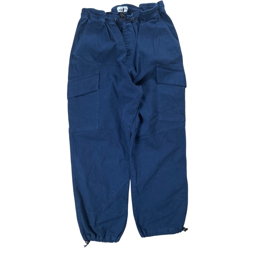 ASKKNY Navy Blue Sweat Pant Cargo Women Size 28
